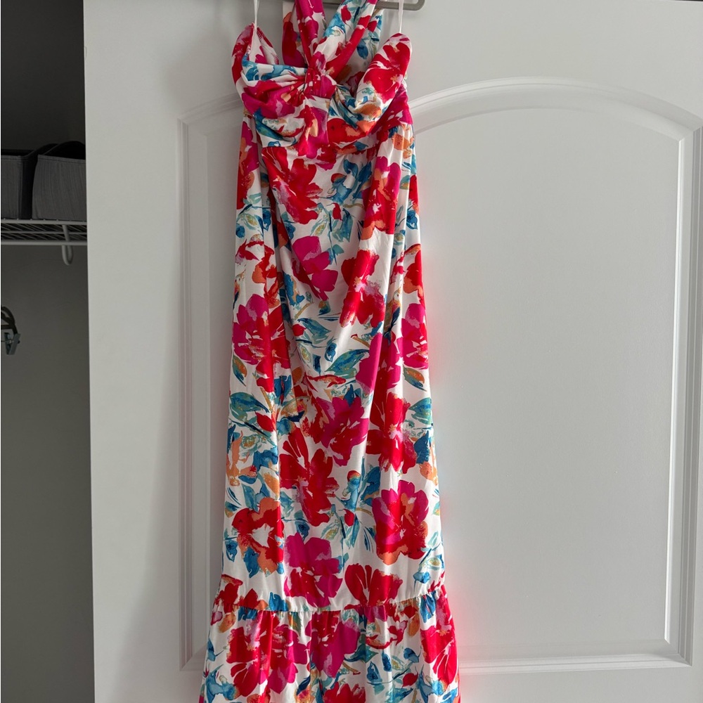 Floral Halter Maxi Dress NWT